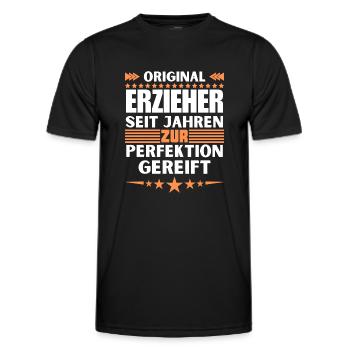 Educators Matured to Perfection - Men's Functional T-Shirt - black - Front - AI Model Male 178 dark (178cm)