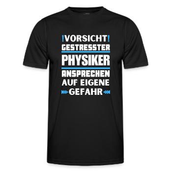 Ne parlez pas à des physiciens stressés ! - T-shirt sport Homme - noir - Devant - AI Model Male 178 dark (178cm)