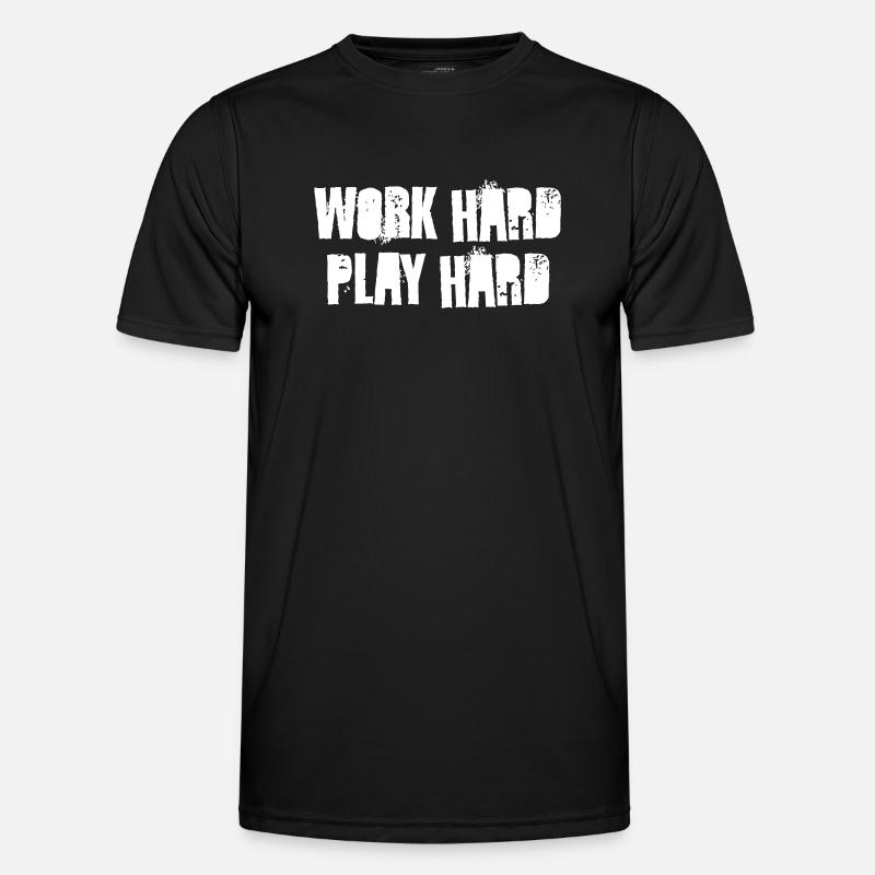 work hard play hard - Men's Functional T-Shirt - black