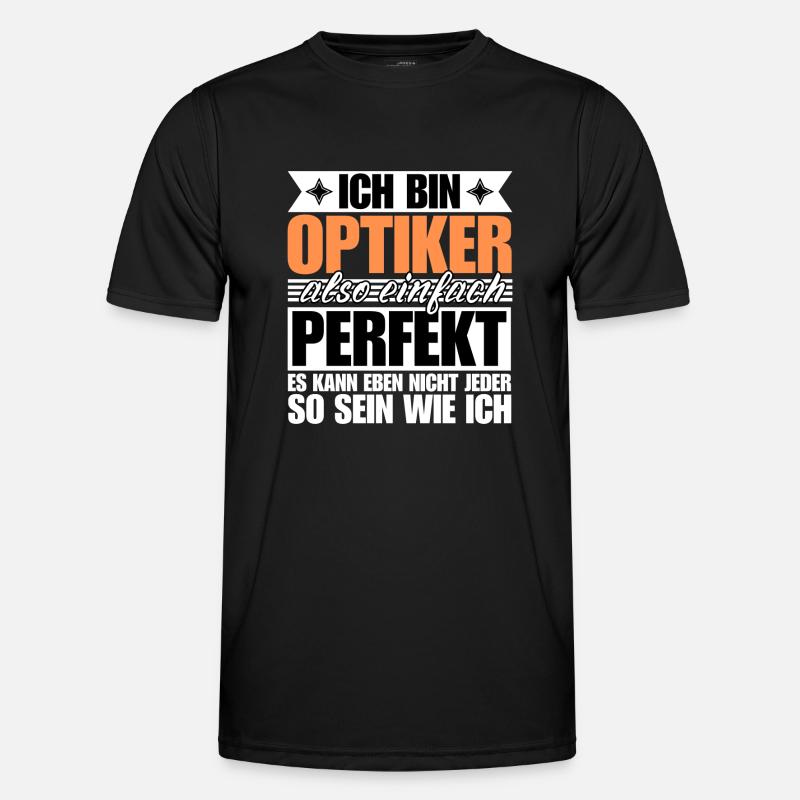 Perfekter Optiker - Männer Funktions-T-Shirt - Schwarz