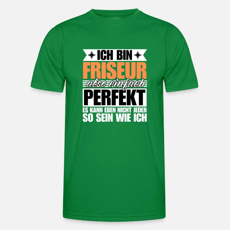 Perfekter Friseur Männer Funktions-T-Shirt