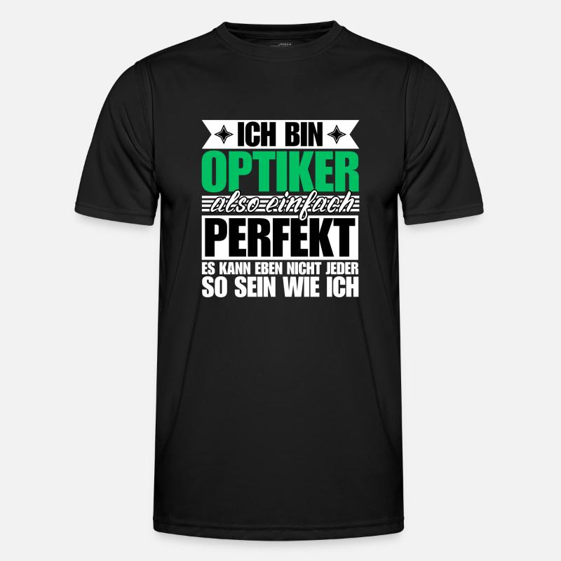 Perfekter Optiker - Männer Funktions-T-Shirt - Schwarz