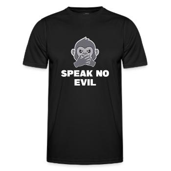Speak no evil Drillinge Geschenk Partnerlook - Männer Funktions-T-Shirt - Schwarz - Vorne - AI Model Male 178 dark (178cm)