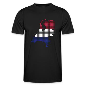 Holland - Niederlande - Männer Funktions-T-Shirt - Schwarz - Vorne - AI Model Male 178 dark (178cm)
