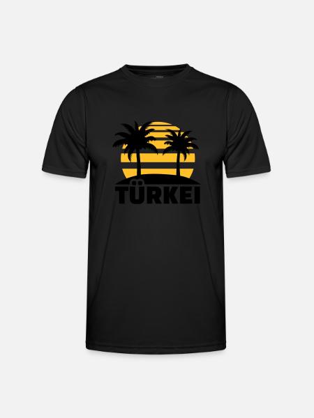 Türkei - Männer Funktions-T-Shirt - Schwarz