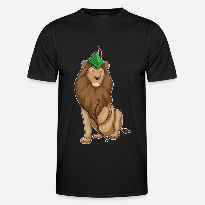 Lion Archer Bow - Men's Functional T-Shirt - black