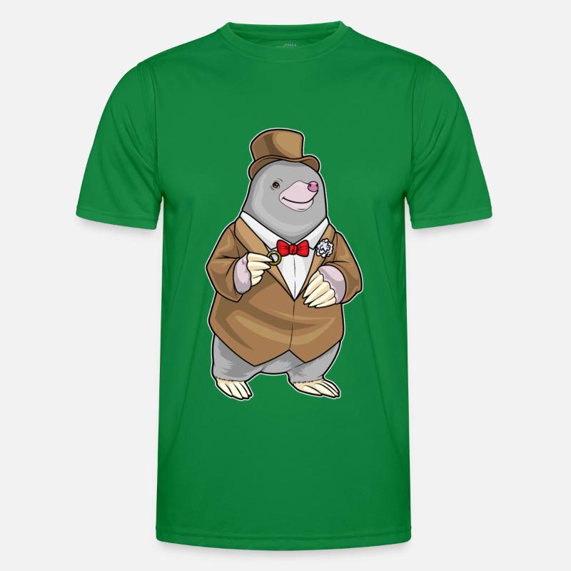 Maulwurf Bräutigam Ehering Hochzeit Männer Funktions-T-Shirt