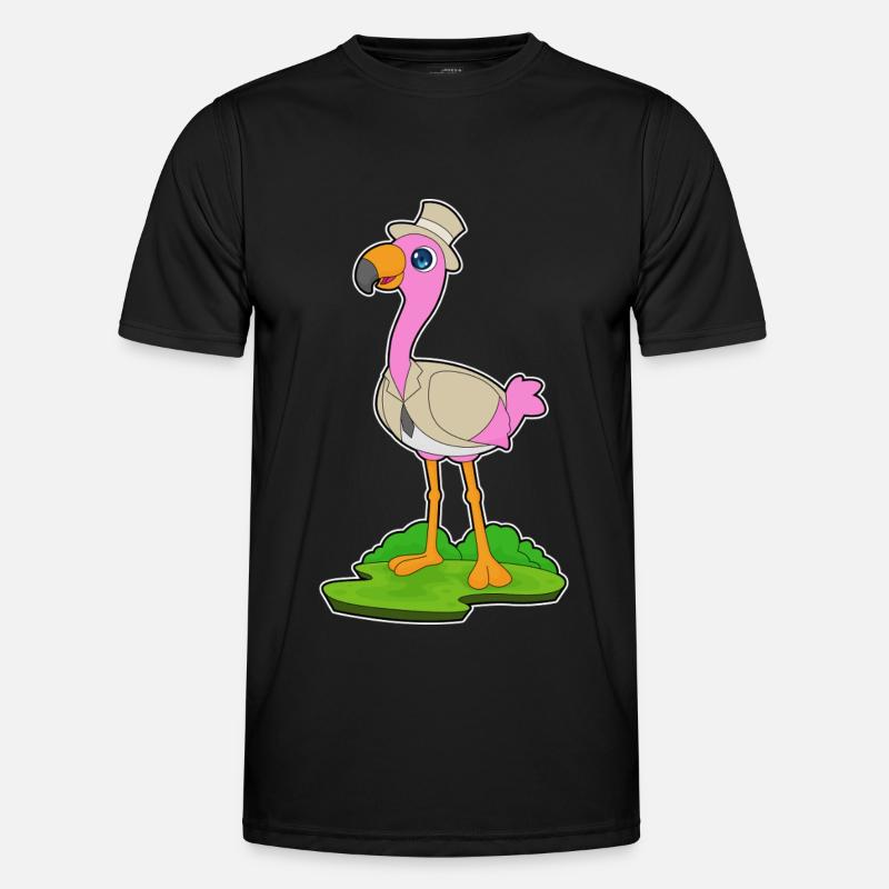 Flamingo Groom Blazer Wedding - Men's Functional T-Shirt - black