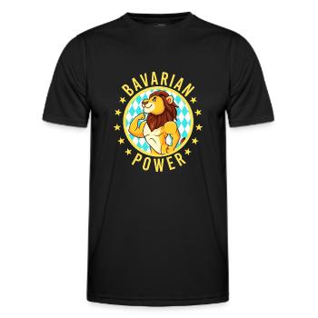 Bavarian Power - Männer Funktions-T-Shirt - Schwarz - Vorne - AI Model Male 178 dark (178cm)
