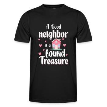 Neighbor House Building Alcohol - Men's Functional T-Shirt - black - Front - AI Model Male 178 dark (178cm)