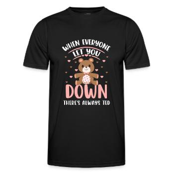 Teddy Baby Kinder Stofftier - Männer Funktions-T-Shirt - Schwarz - Vorne - AI Model Male 178 dark (178cm)