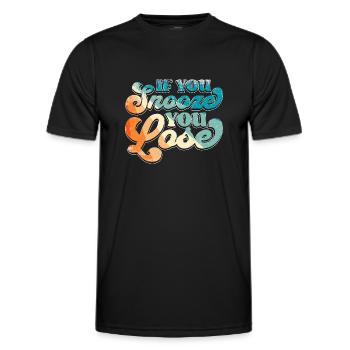 Si vous dormez, vous perdez - T-shirt sport Homme - noir - Devant - AI Model Male 178 dark (178cm)
