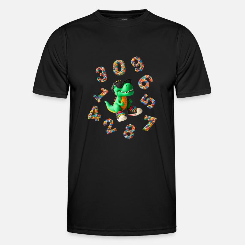 Numbers - Back to School with Dino Men's Functional T-Shirt