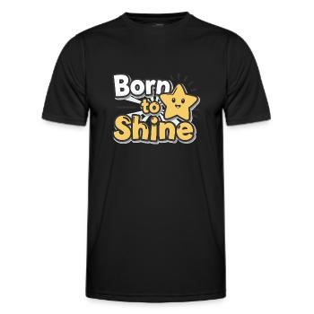 Born to Shine – Strahlender Stern - Männer Funktions-T-Shirt - Schwarz - Vorne - AI Model Male 178 dark (178cm)