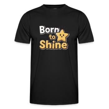 Born to Shine – Strahlender Stern - Männer Funktions-T-Shirt - Schwarz - Vorne - AI Model Male 178 dark (178cm)