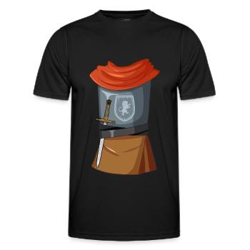 Boys Knight Costume Halloween Knight - Men's Functional T-Shirt - black - Front - AI Model Male 178 dark (178cm)