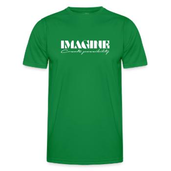 Imagine Create possibility - Men's Functional T-Shirt - kelly green - Front - AI Model Male 178 dark (178cm)