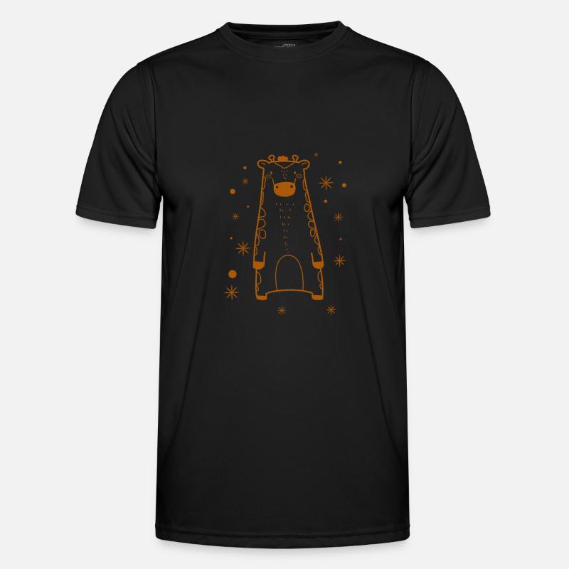 funny giraffe - Men's Functional T-Shirt - black