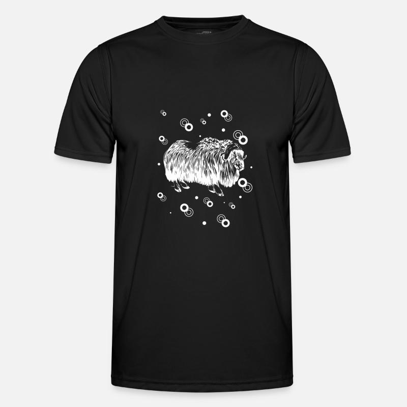 Bison - Büffel - Männer Funktions-T-Shirt - Schwarz