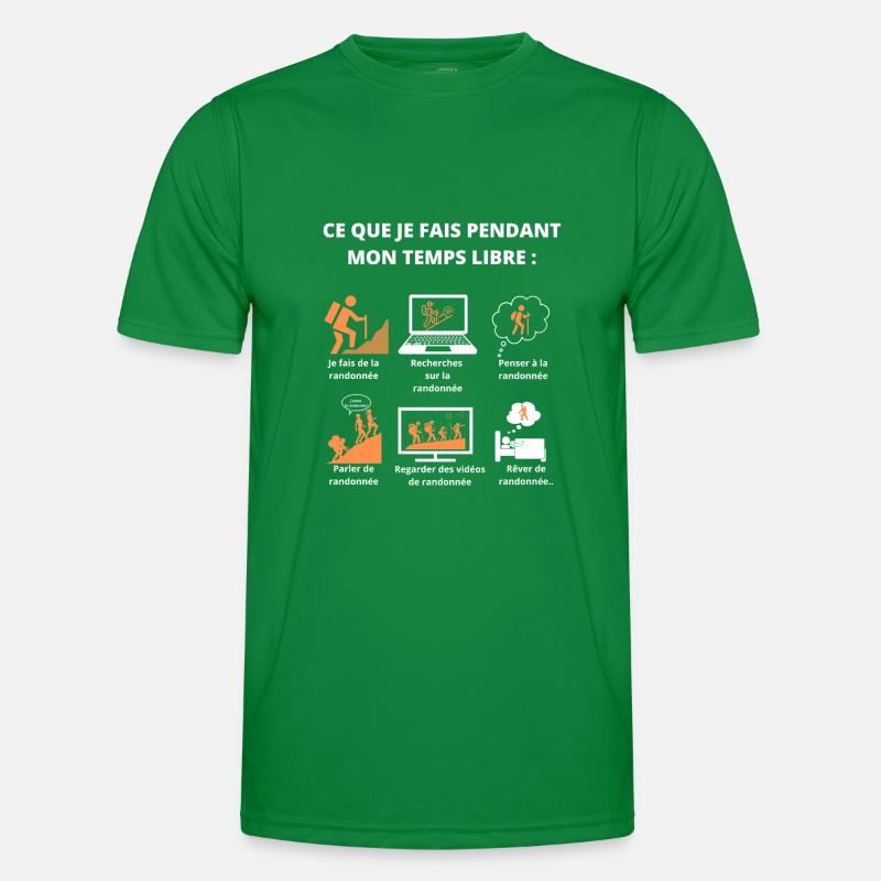Ce que je fais pendant mon temps libre : randonnée T-shirt sport Homme