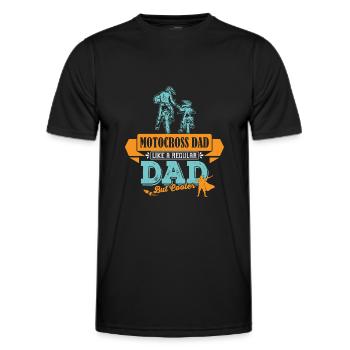 Motocross Vater cooler Papa - Männer Funktions-T-Shirt - Schwarz - Vorne - AI Model Male 178 dark (178cm)