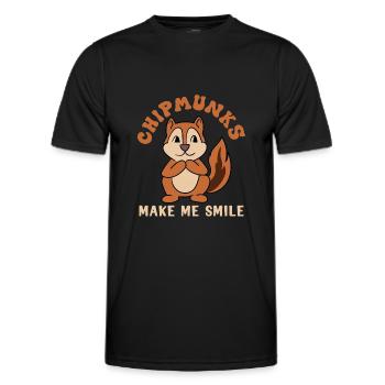 Les tamias mignons animaux de la forêt - T-shirt sport Homme - noir - Devant - AI Model Male 178 dark (178cm)