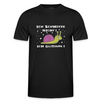 Lustiger Fitness-Spruch Schnecke - Männer Funktions-T-Shirt - Schwarz - Vorne - AI Model Male 178 dark (178cm)