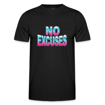 No Excuses - Men's Functional T-Shirt - black - Front - AI Model Male 178 dark (178cm)