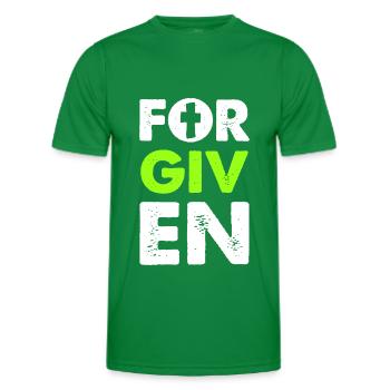 vergebung bibel spruch - Männer Funktions-T-Shirt - Kelly Green - Vorne - AI Model Male 178 dark (178cm)