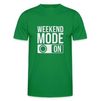 Weekend Mode On - Men's Functional T-Shirt - kelly green - Front - AI Model Male 178 dark (178cm)