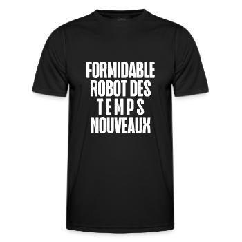 formidable robot - T-shirt sport Homme - noir - Devant - AI Model Male 178 dark (178cm)