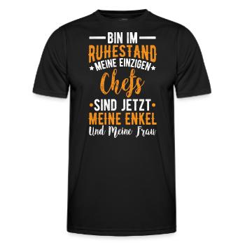 Rentner Geschenk mit lustigem Spruch für Opa - Männer Funktions-T-Shirt - Schwarz - Vorne - AI Model Male 178 dark (178cm)
