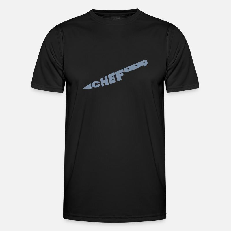chef couteau - Männer Funktions-T-Shirt - Schwarz