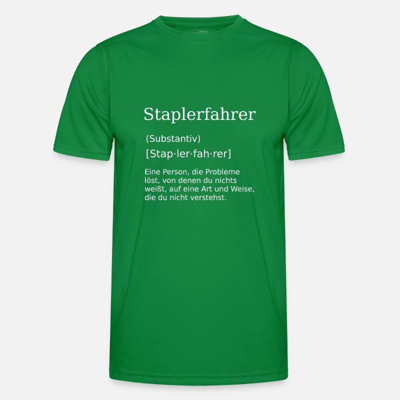 Staplerfahrer Gabelstapler Stapler Männer Funktions-T-Shirt