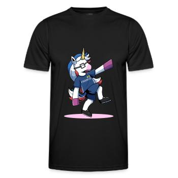 Licorne supporter équipe de france coupe du monde - T-shirt sport Homme - noir - Devant - AI Model Male 178 dark (178cm)