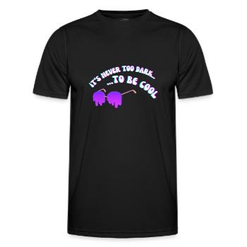 COOL its never too dark to be Sonnenbrille - Männer Funktions-T-Shirt - Schwarz - Vorne - AI Model Male 178 dark (178cm)