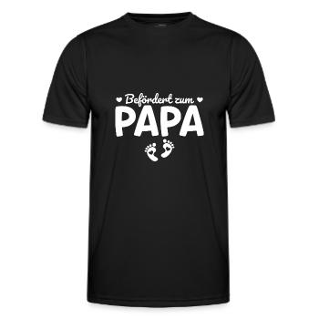 Werdender Vater Geschenk Vaterschaft - Männer Funktions-T-Shirt - Schwarz - Vorne - AI Model Male 178 dark (178cm)