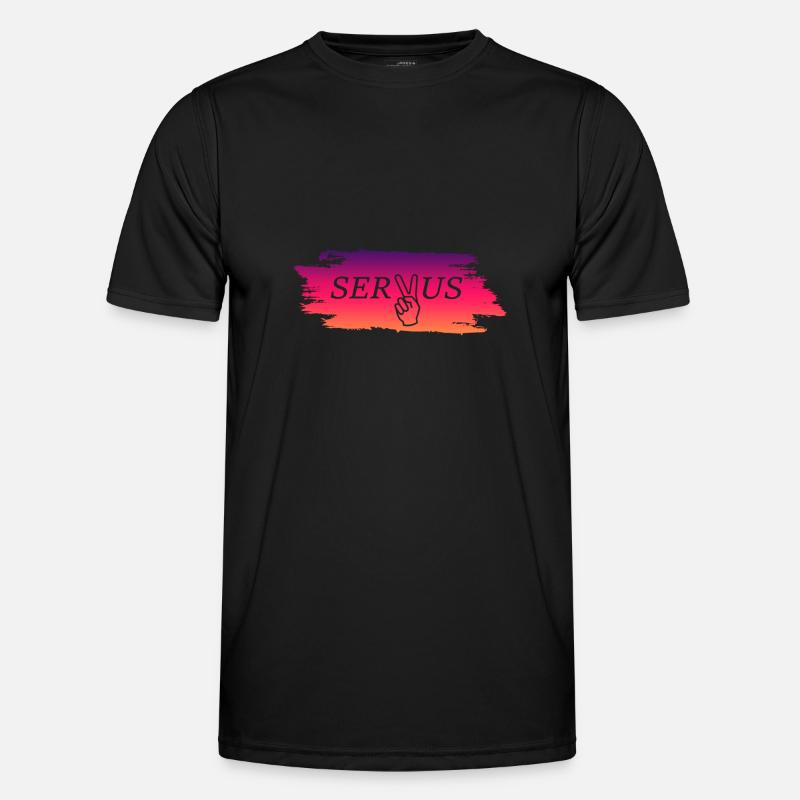 Servus - Männer Funktions-T-Shirt - Schwarz