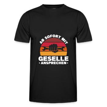 Kfz Mechaniker Geselle Kfzler Geschenk - Männer Funktions-T-Shirt - Schwarz - Vorne - AI Model Male 178 dark (178cm)