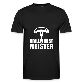 Grillen Grillwurst BBQ Grill Geschenkidee - Männer Funktions-T-Shirt - Schwarz - Vorne - AI Model Male 178 dark (178cm)