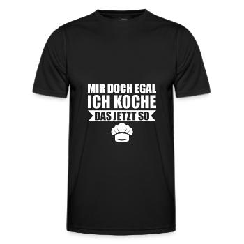 Koch Aubildung Kochmütze Kochkunst Kochen - Männer Funktions-T-Shirt - Schwarz - Vorne - AI Model Male 178 dark (178cm)