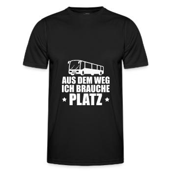 Bus Aus dem Weg Busfahrer Geschenke - Männer Funktions-T-Shirt - Schwarz - Vorne - AI Model Male 178 dark (178cm)