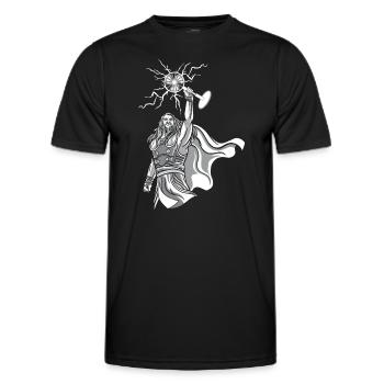 lustige Thor verarsche Ventilathor - Männer Funktions-T-Shirt - Schwarz - Vorne - AI Model Male 178 dark (178cm)