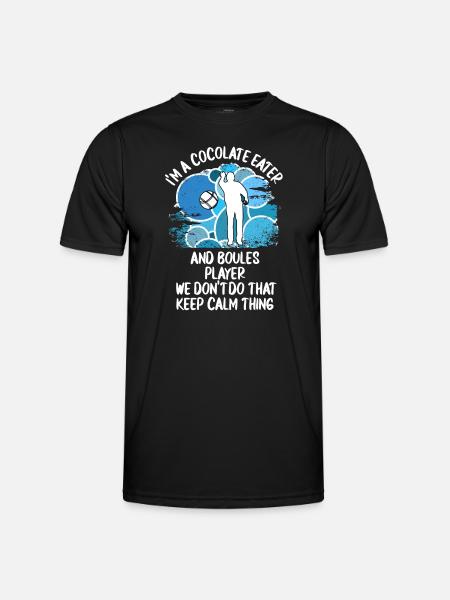 Boule Petanque Boccia Boules Chocolate - Men's Functional T-Shirt - black