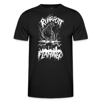 Ruhrpott Flamingo Ruhrgebiet Taube - Männer Funktions-T-Shirt - Schwarz - Vorne - AI Model Male 178 dark (178cm)