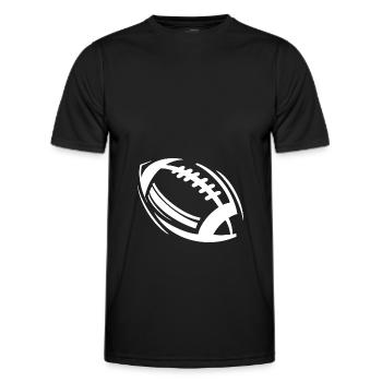 Football American Football - Männer Funktions-T-Shirt - Schwarz - Vorne - AI Model Male 178 dark (178cm)