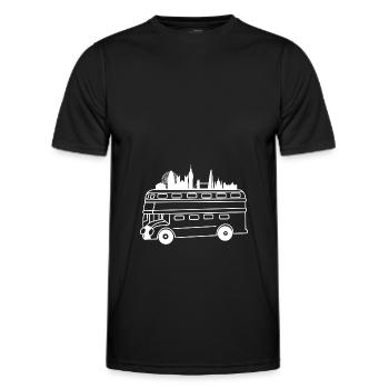 Londres Angleterre UK - T-shirt sport Homme - noir - Devant - AI Model Male 178 dark (178cm)