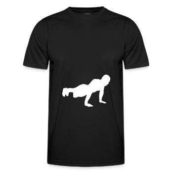 Gym Sport Kraftsport - Männer Funktions-T-Shirt - Schwarz - Vorne - AI Model Male 178 dark (178cm)
