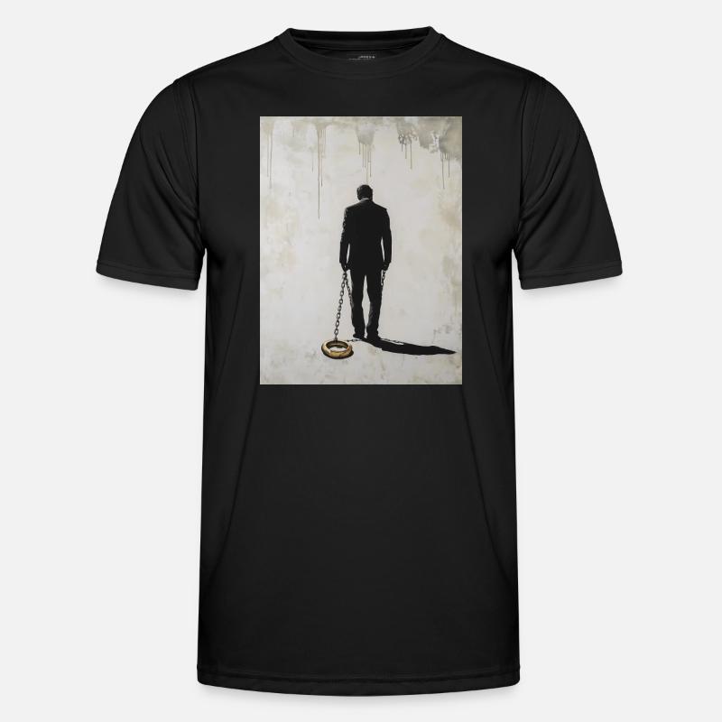 Junggesellenabschied Ehemann Ehering Kette Banksy Männer Funktions-T-Shirt