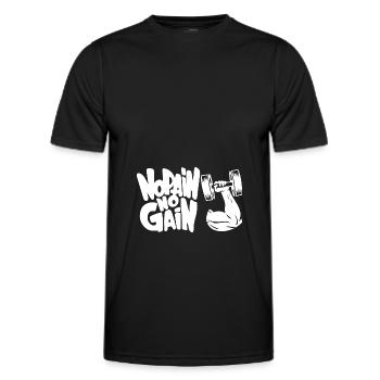 Gym Sport Kraftsport - Men's Functional T-Shirt - black - Front - AI Model Male 178 dark (178cm)